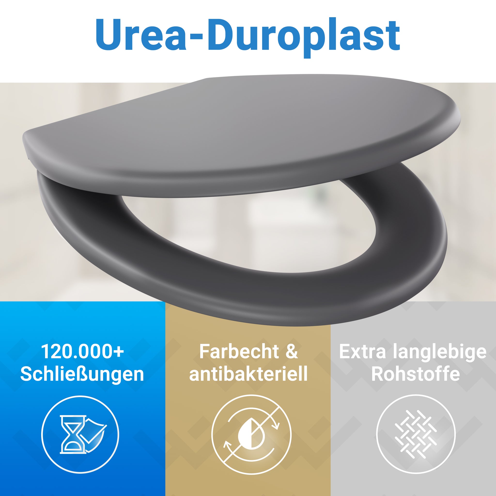 Oval Grau Anthrazit