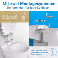 WC-Deckel Oval Familiensitz mit Absenkautomatik