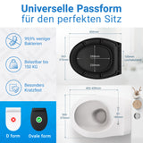 Oval Schwarz Matt
