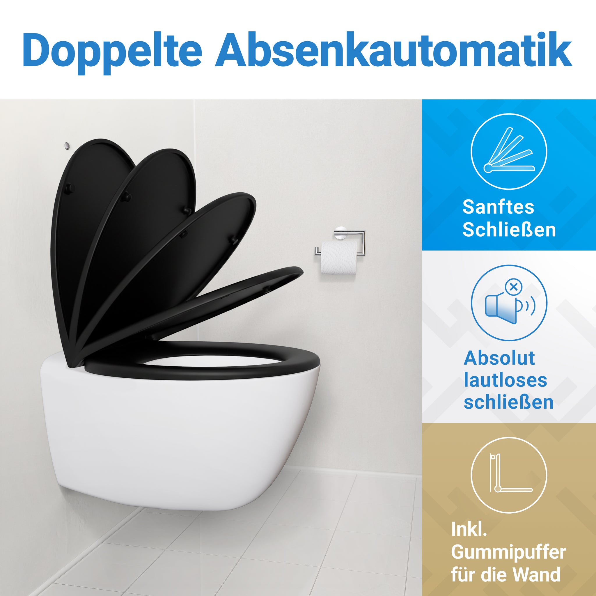Oval Schwarz Matt