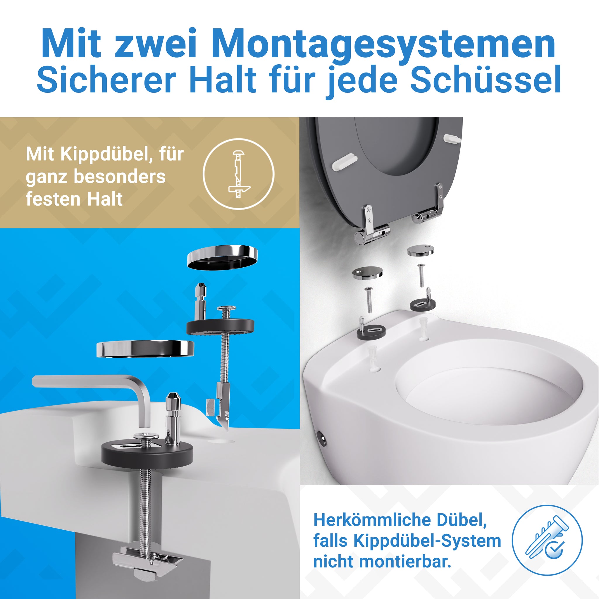 WC-Deckel mit Absenkautomatik