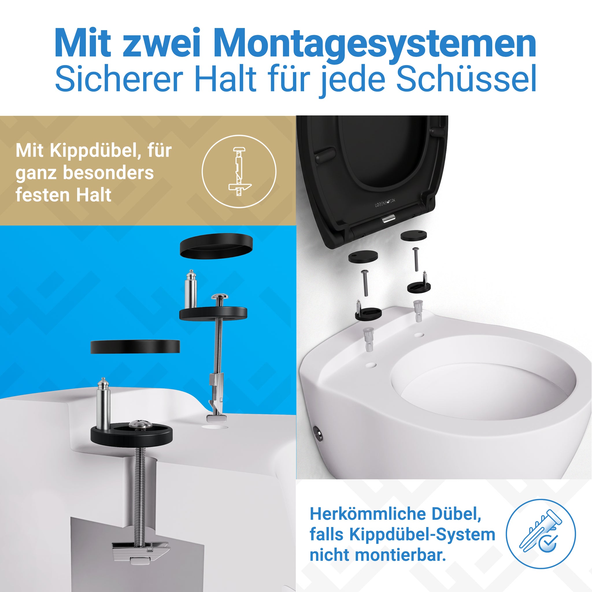 Oval Schwarz Matt