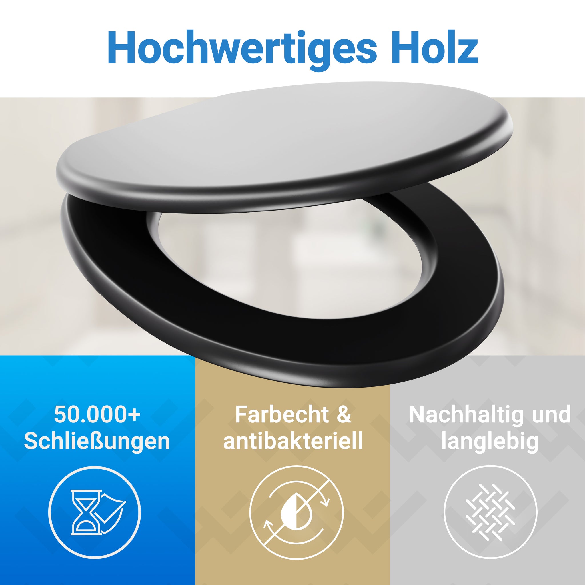 MDF - Holz - Schwarz Matt