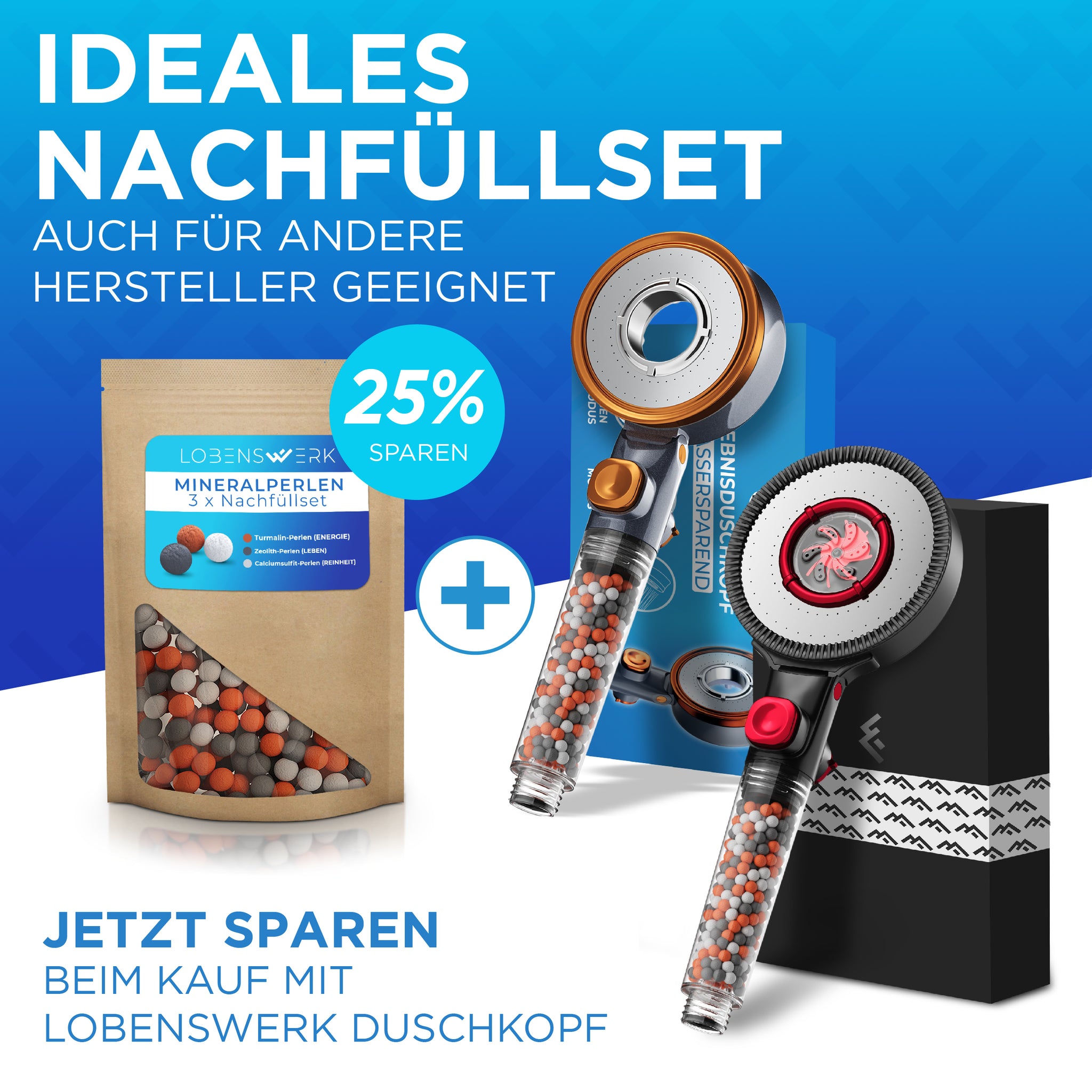 Mineralperlen Nachfüllset [Reicht für 18 Monate]