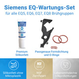 Siemens EQ Wartungsset mit Silikonfett, Formdichtung, O-Ringen und Reinigungsbürsten für EQ5, EQ6, EQ7 und EQ8 Brühgruppen