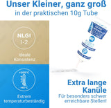 LOBENSWERK Silikonfett in der 10 g Tube mit extra langer Kanüle, ideal für schwer erreichbare Stellen – temperaturbeständig von -40 °C bis +200 °C, NLGI 1–2 Konsistenz