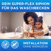 Flexibler Siphon für das Bad