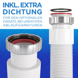Flexibler Siphon für das Bad