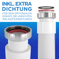 Flexibler Siphon für das Bad