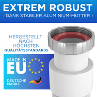Flexibler Siphon für das Bad