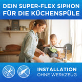 Flexibler Siphon für Küchenspüle