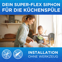 Flexibler Siphon für Küchenspüle