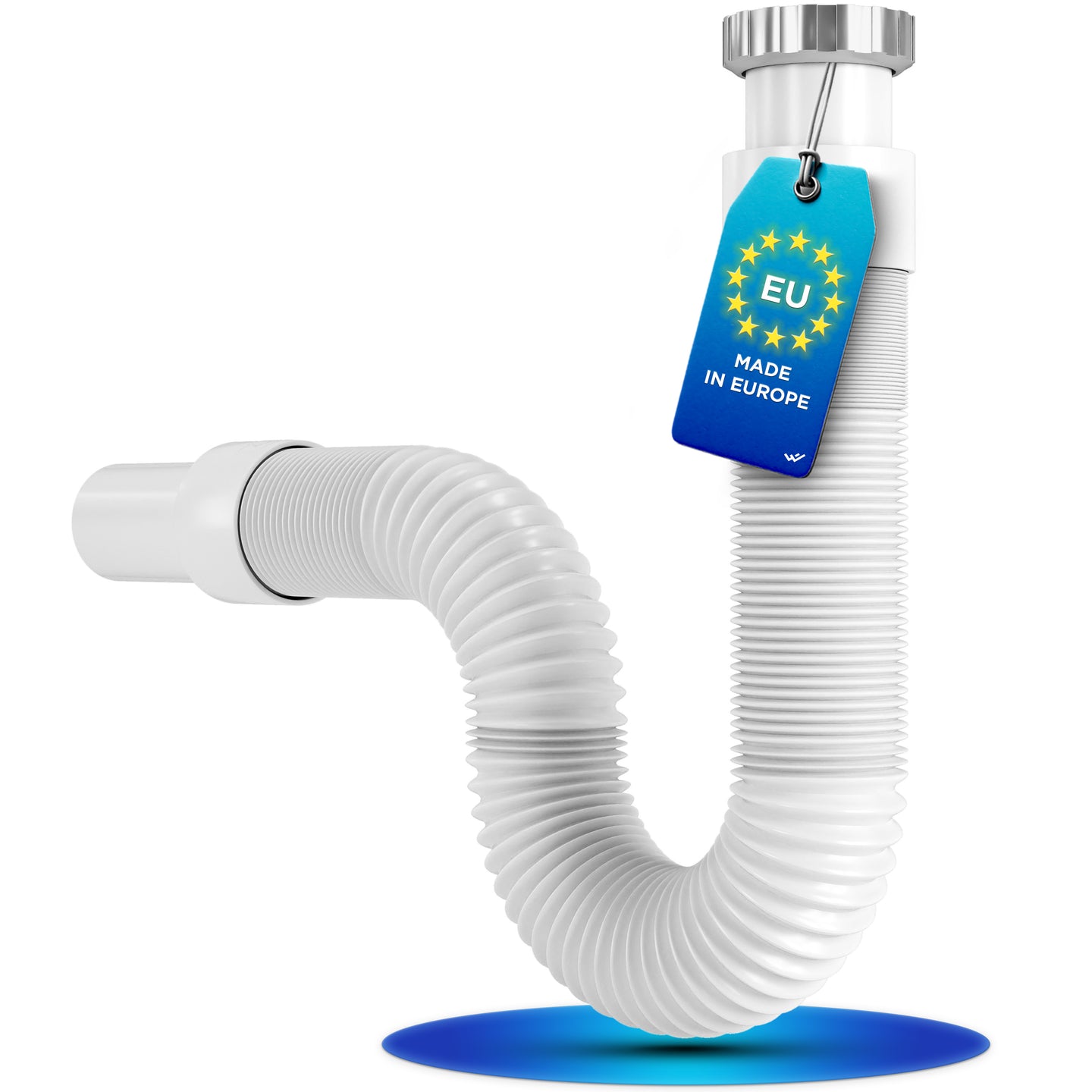 Flexibler Siphon für das Bad